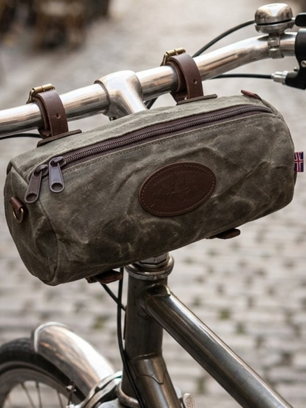 FROST RIVER Sawbill Trail Handlebar Bag - Waxed Canvas & Leather $70 Retail NWOT